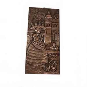 Copper Relief Wall Art / Handmade in Brazil / Cobrarte / 16" x 6.5" / Ludovico